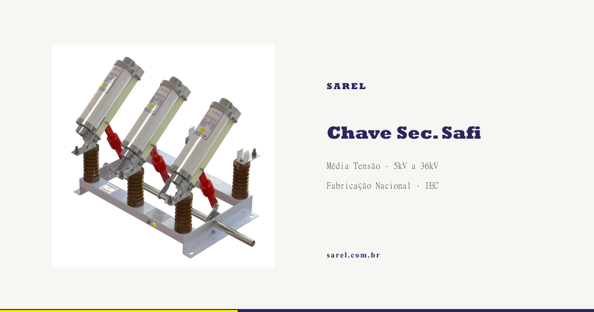 さぶろう Chave Seccionadora com Fusível SAFI | 15kV a 25kV Compacta — | Sarel
